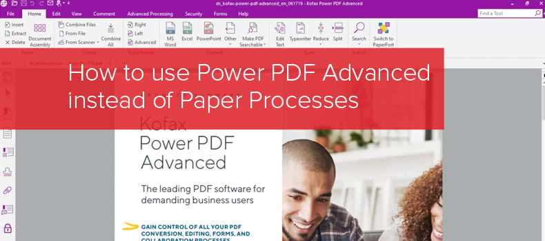 How to use Power PDF Advanced instead of Paper Processes