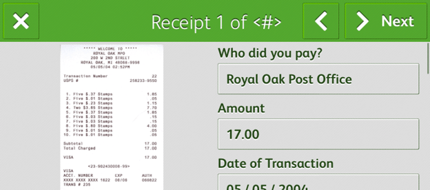 How to scan multiple receipts for expenses at one time image