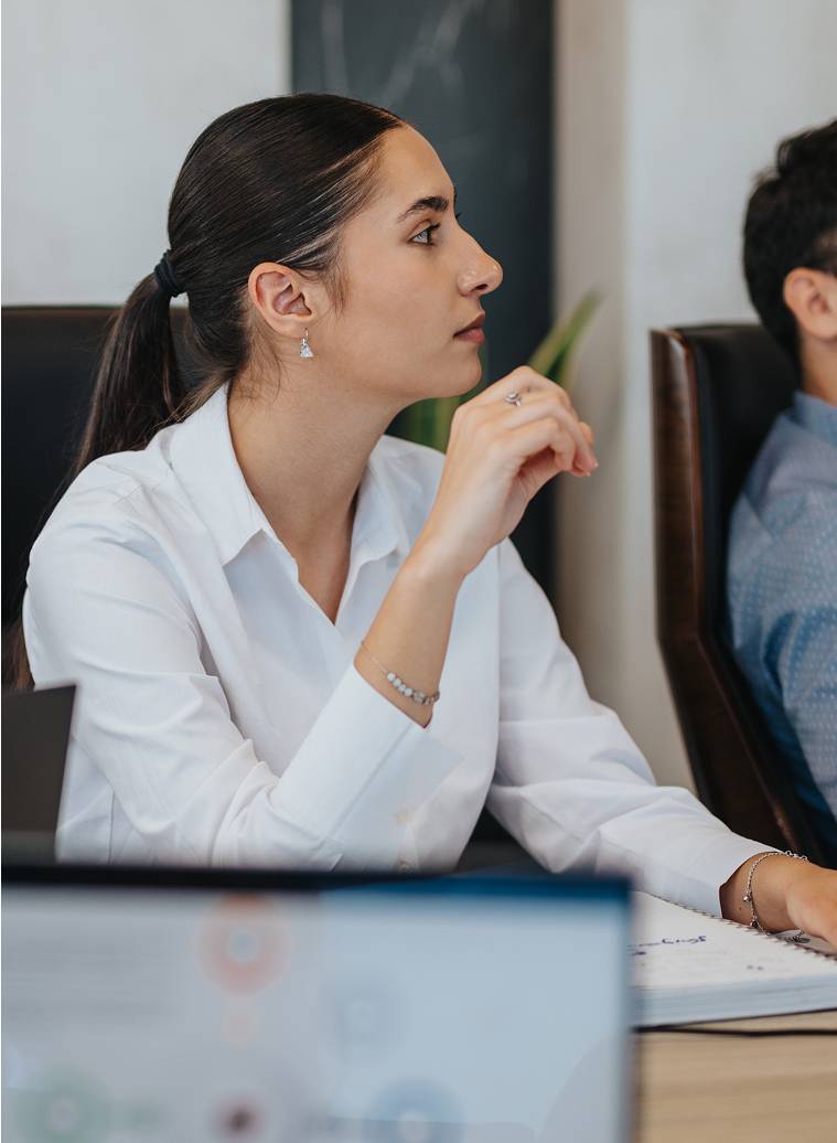 Business people in meeting-card