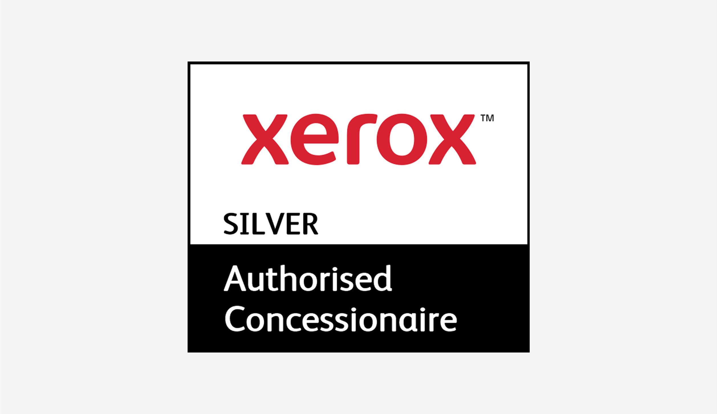 Xerox Silver Authorised Concessionaire card